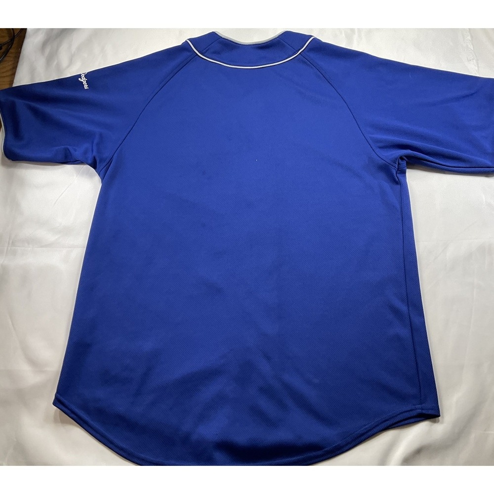 Los Angeles Dodgers Size M Blue Buttondown Logo MLB Dynasty Series Jersey 60 - Picture 9 of 9